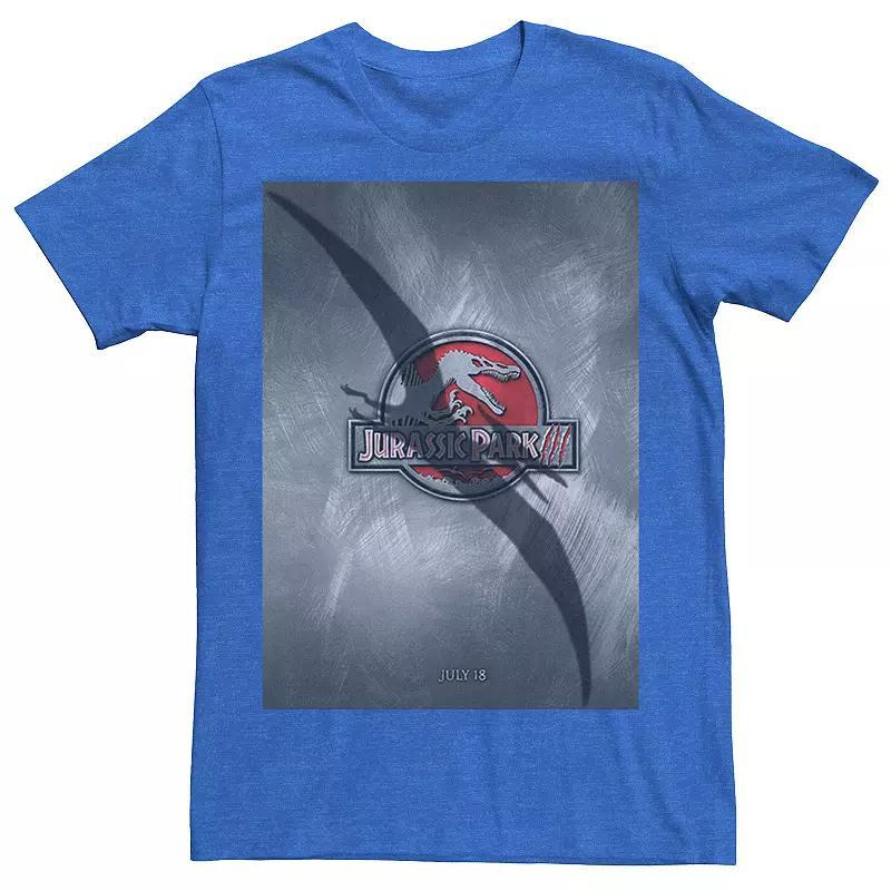 Men's Jurassic Park 3 Movie Poster Pterodactyl Tee, Size: 3XL, Athletic Grey Product Image