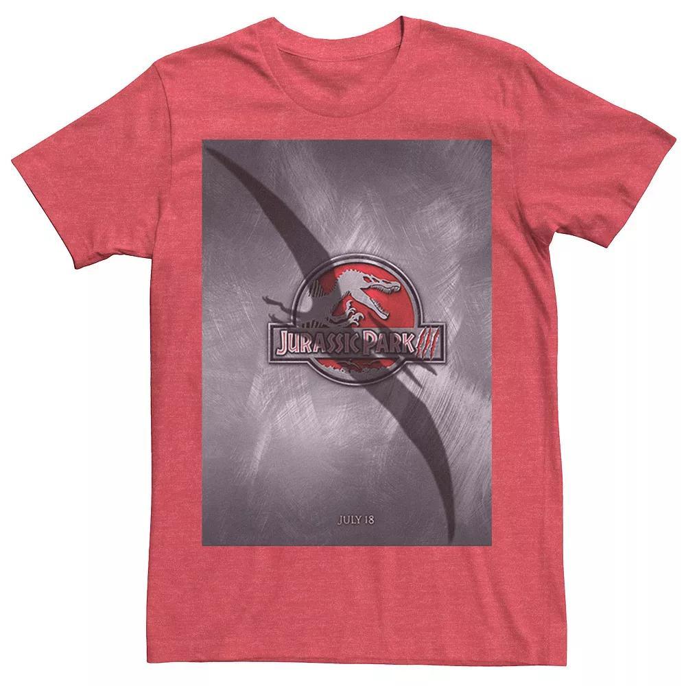 Men's Jurassic Park 3 Movie Poster Pterodactyl Tee, Size: 3XL, Athletic Grey Product Image
