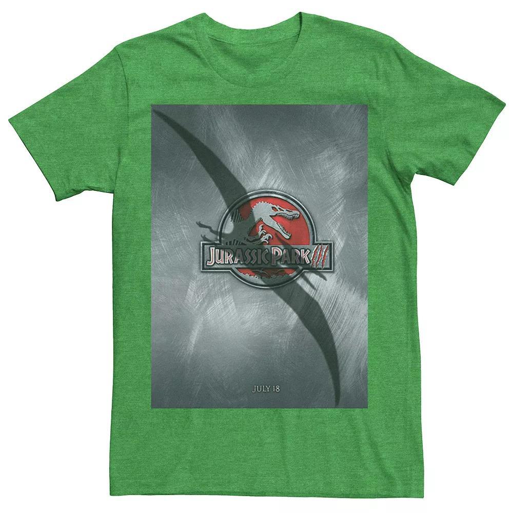 Men's Jurassic Park 3 Movie Poster Pterodactyl Tee, Size: 3XL, Athletic Grey Product Image