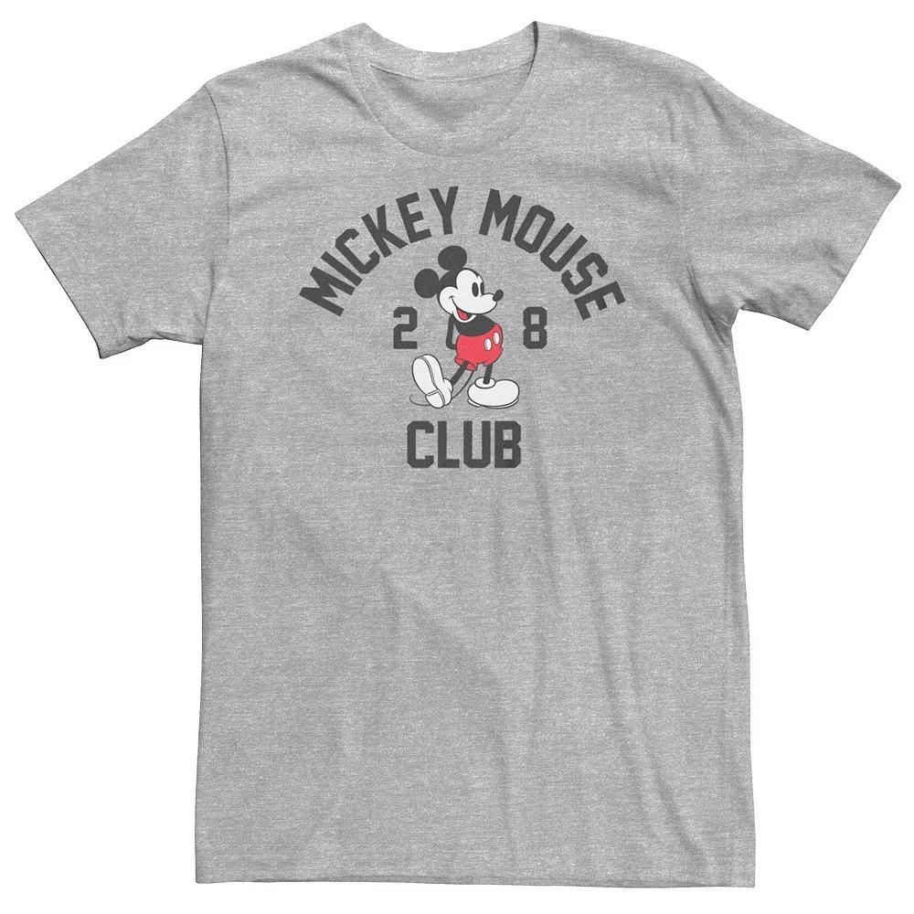Big & Tall Disney's Mickey Mouse Club 28 Tee, Men's, Size: 4XL Tall, Athletic Grey Product Image