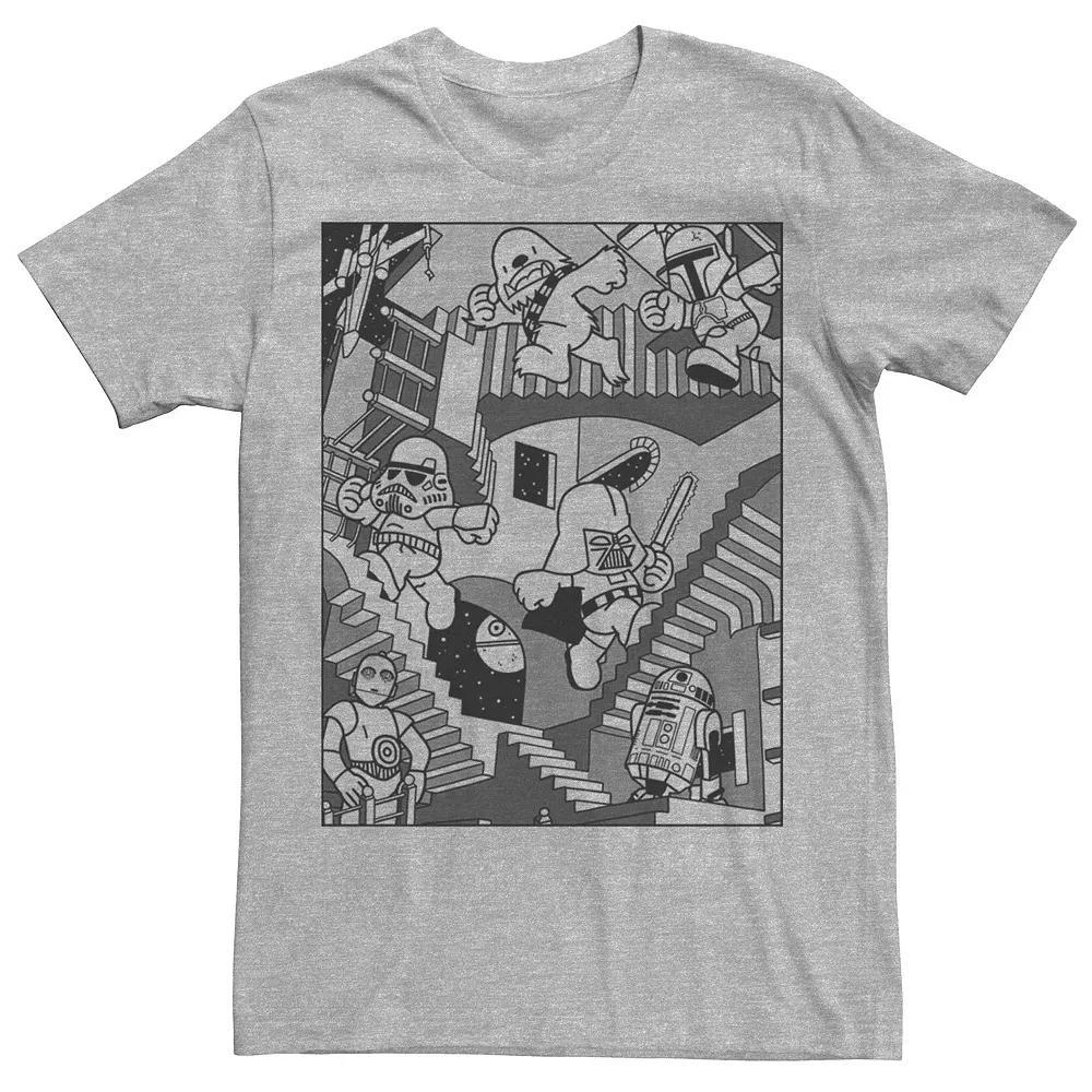 Men's Star Wars Stairways Tee, Size: XL, Athletic Grey Product Image