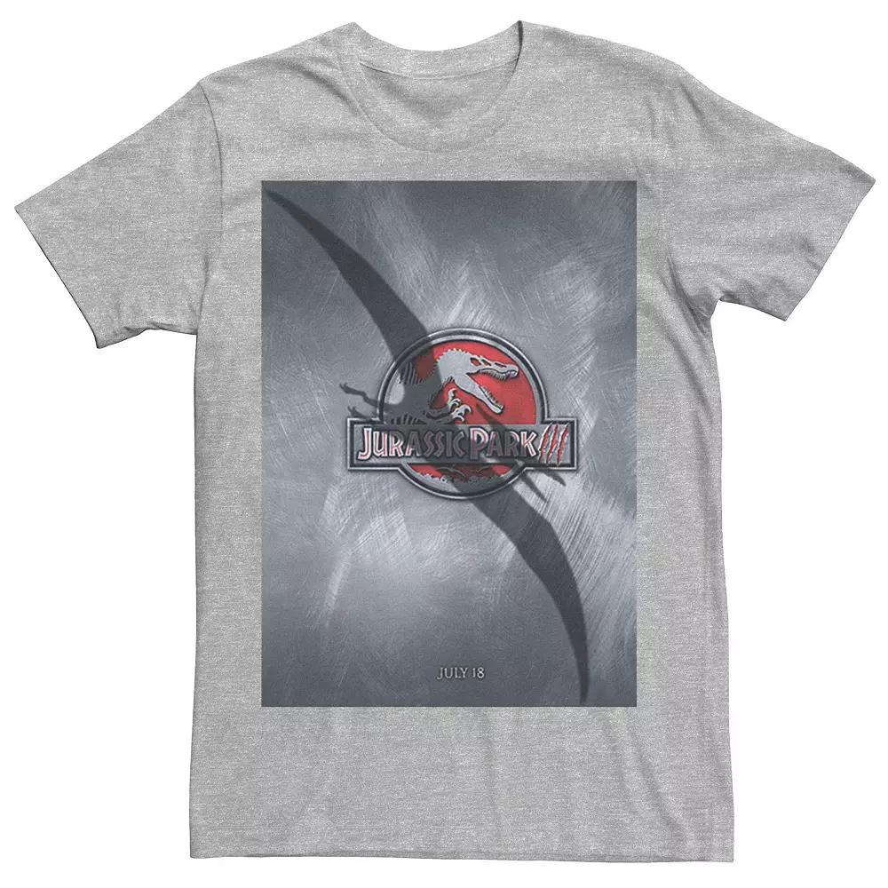 Men's Jurassic Park 3 Movie Poster Pterodactyl Tee, Size: 3XL, Athletic Grey Product Image