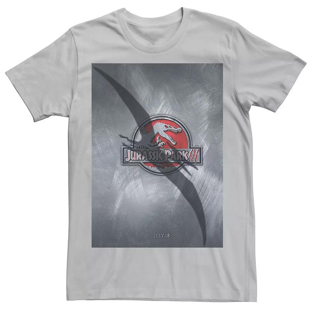 Men's Jurassic Park 3 Movie Poster Pterodactyl Tee, Size: 3XL, Athletic Grey Product Image