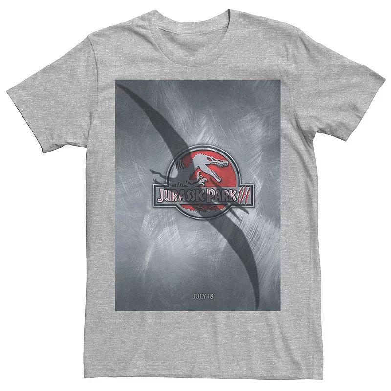 Men's Jurassic Park 3 Movie Poster Pterodactyl Tee, Size: 3XL, Athletic Grey Product Image