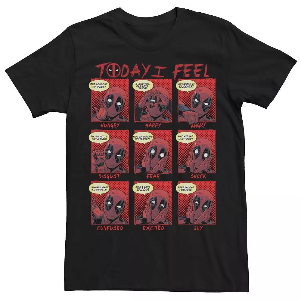 Men's Marvel Deadpool Taco Emotions Tee, Size: Large, Black Product Image