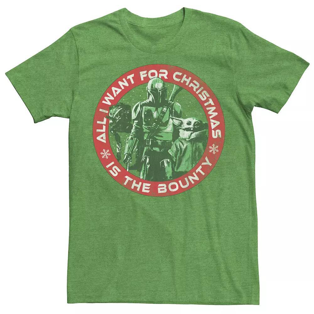 Men's Star Wars The Mandalorian Christmas Child Group Shot Tee, Size: Medium, Kelly Grey Product Image