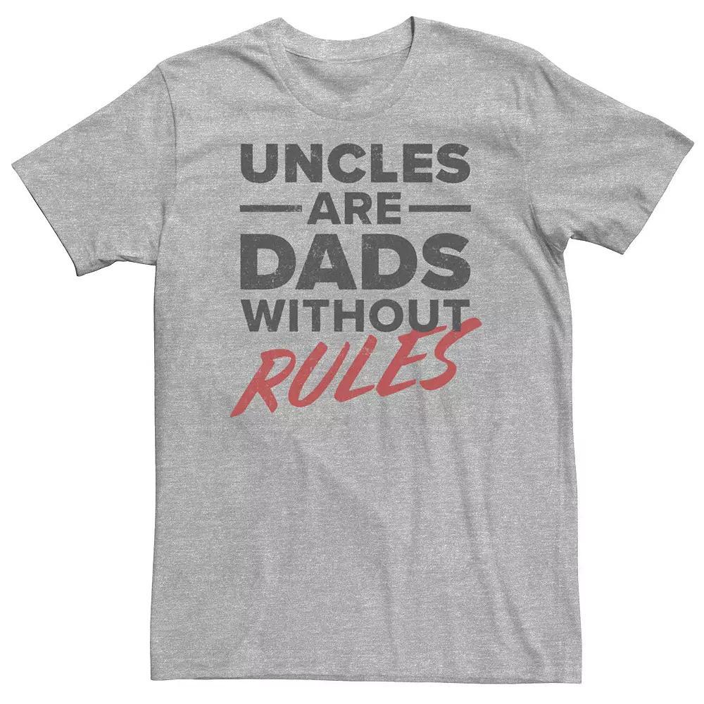 Big & Tall Father's Day Uncles Are Dads Without Rules Tee, Men's, Size: 4XL Tall, Athletic Grey Product Image