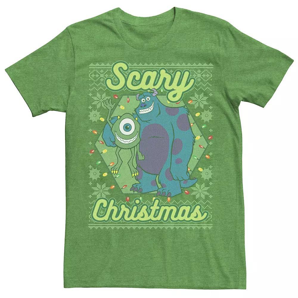 Disney / Pixars Monsters University Mens Scary Christmas Tee Kelly Grey Product Image