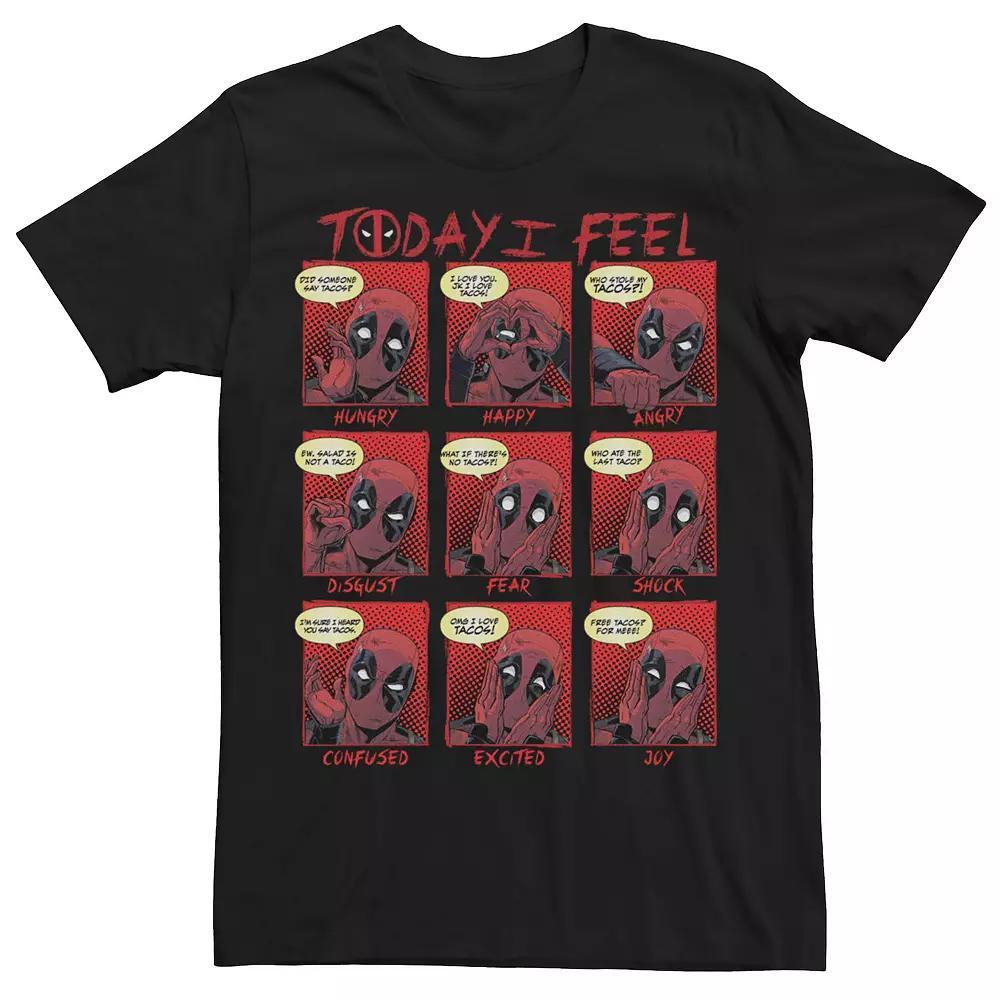 Men's Marvel Deadpool Taco Emotions Tee, Size: Large, Black Product Image