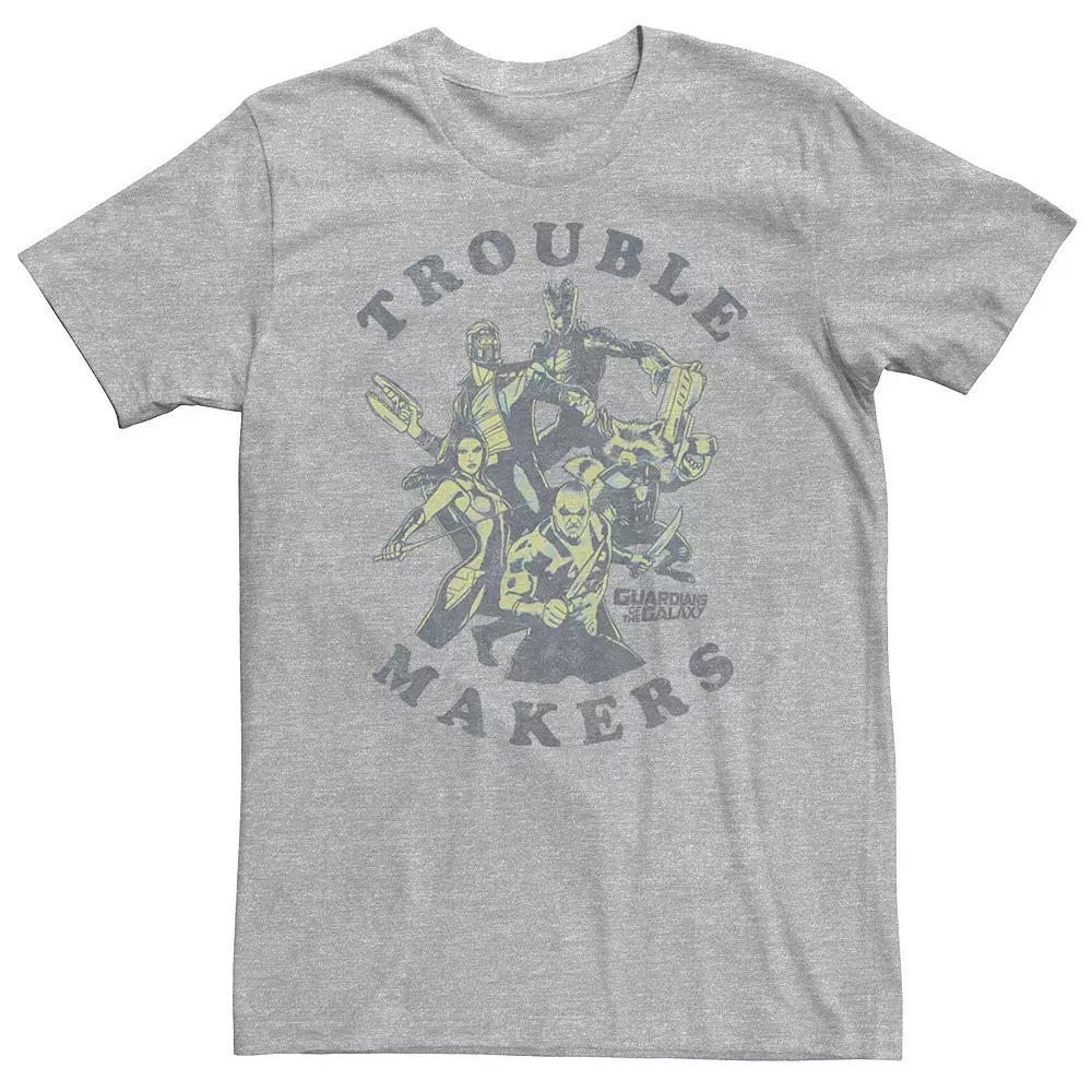 Big & Tall Marvel Guardians Of The Galaxy Trouble Makers Tee, Men's, Size: 4XL Tall, Athletic Grey Product Image