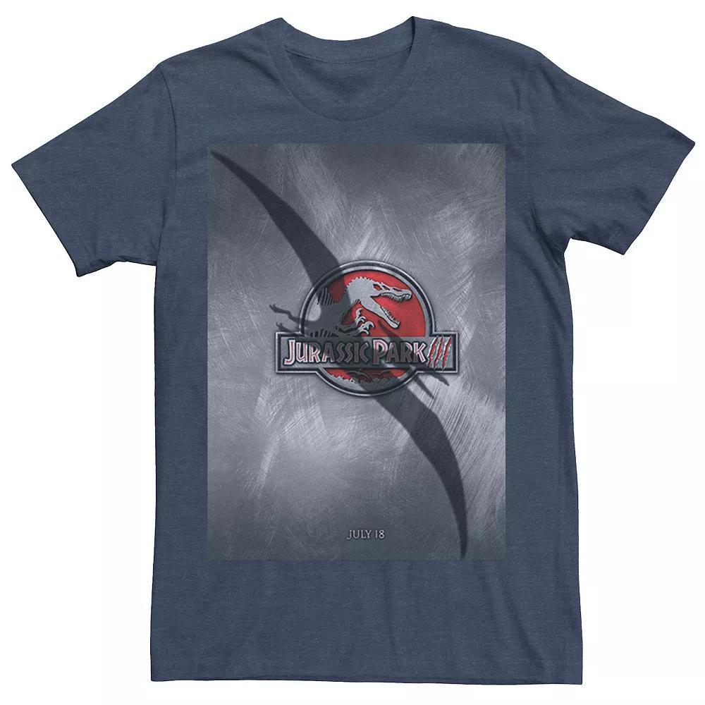 Men's Jurassic Park 3 Movie Poster Pterodactyl Tee, Size: 3XL, Athletic Grey Product Image