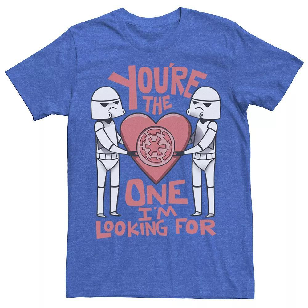 Men's Star Wars Valentine's Day "You're The One I'm Looking For" Tee, Size: Large, Royal Grey Product Image