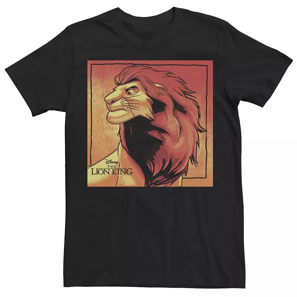 Disney's The Lion King Simba Men's Painted Portrait Logo Tee, Size: XXL, Black Product Image