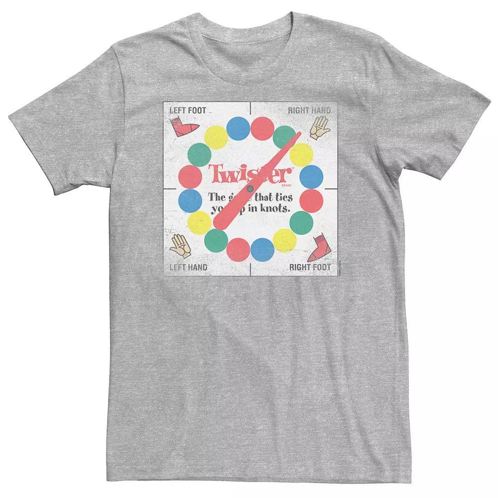 Big & Tall Twister Classic Game Board Distressed Graphic Tee, Men's, Size: 3XL Tall, Athletic Grey Product Image