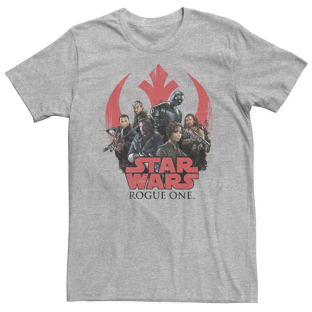 Big & Tall Star Wars Group Rogue Poster Tee, Men's, Size: 4XL, Athletic Grey Product Image