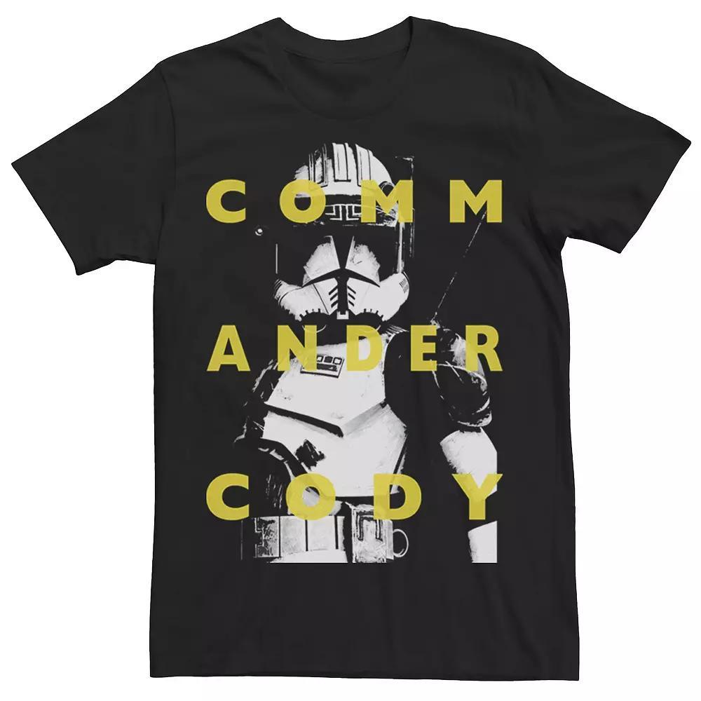 Men's Star Wars: Clone Wars Commander Cody Text Overlay Tee, Size: XXL, Black Product Image