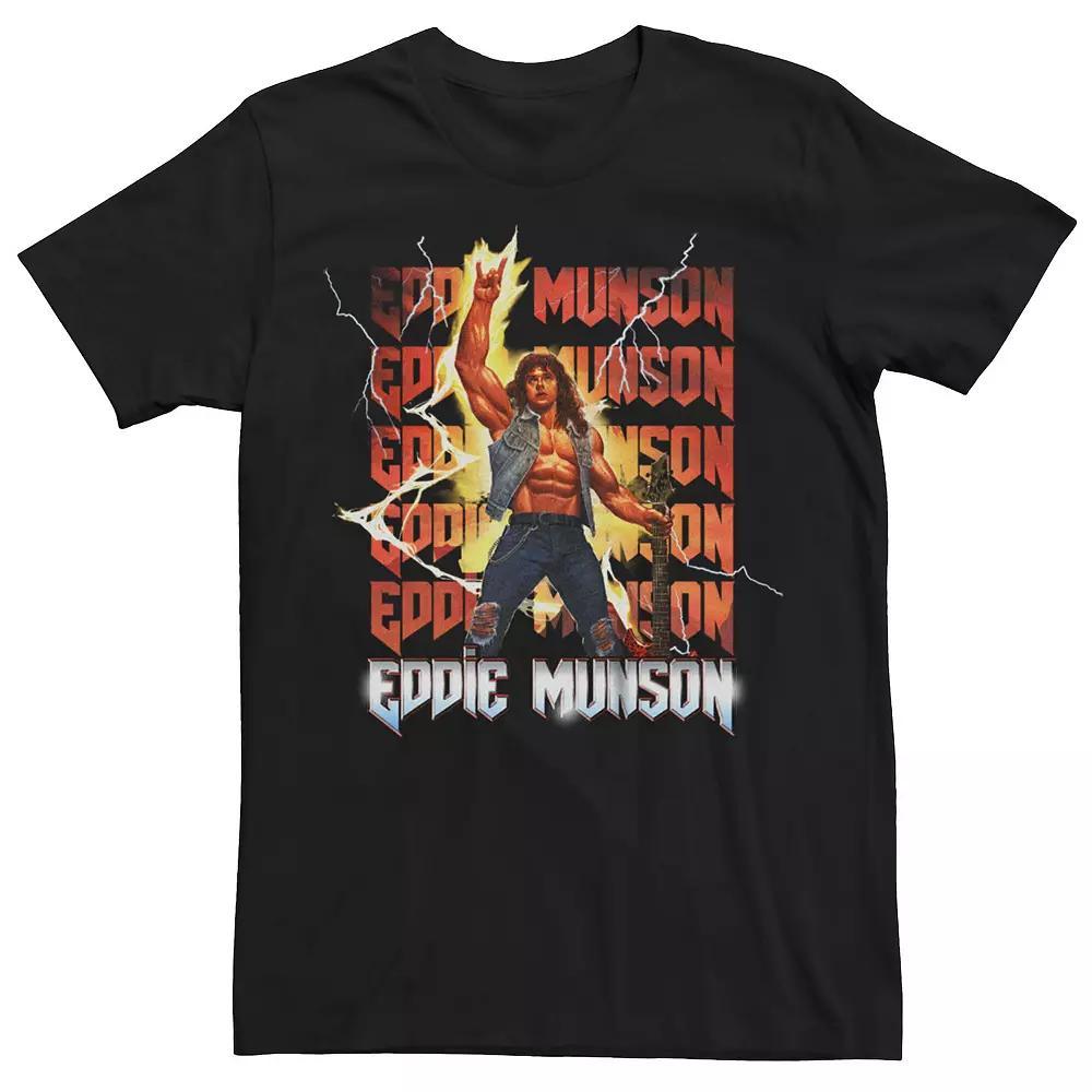 Men's Stranger Things Eddie Munson Stack Tee, Size: Large, Black Product Image