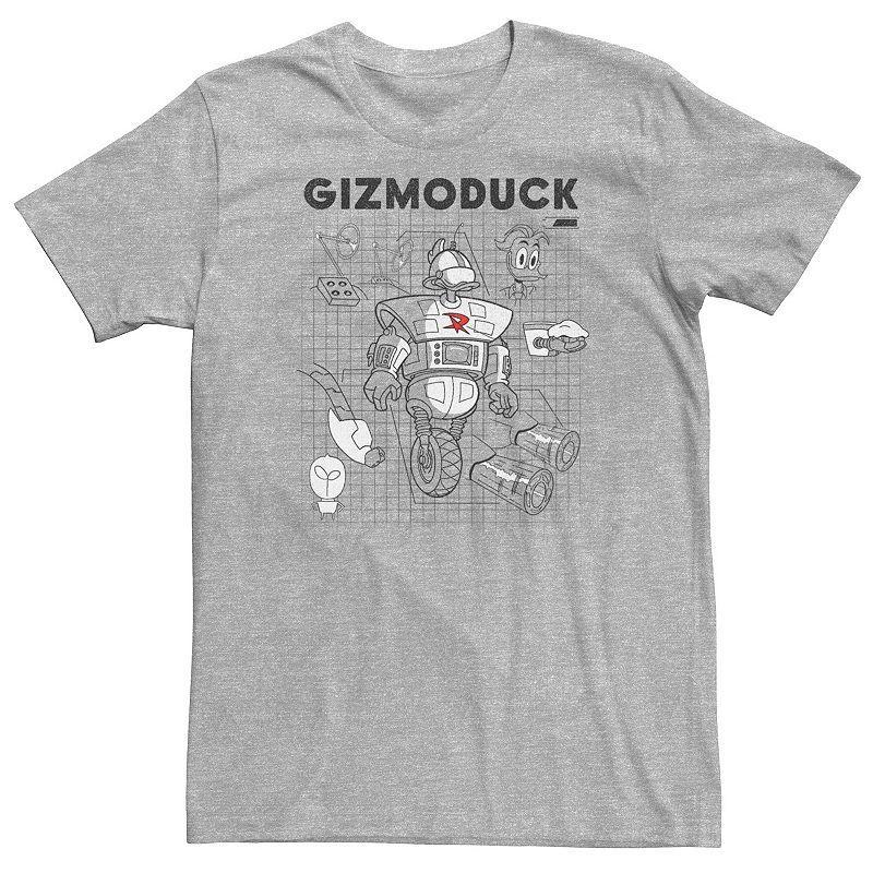 Big & Tall Disney DuckTales Gizmoduck Schematic Tee, Men's, Size: 3XL, Athletic Grey Product Image