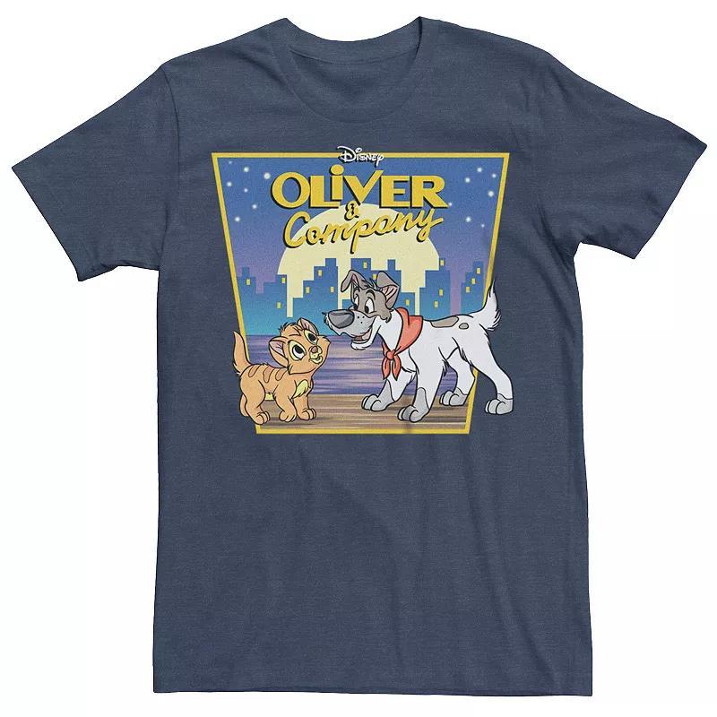 Disney's Oliver & Company Dodger Men's Best Friends Graphic Tee, Size: XS, Navy Grey Product Image