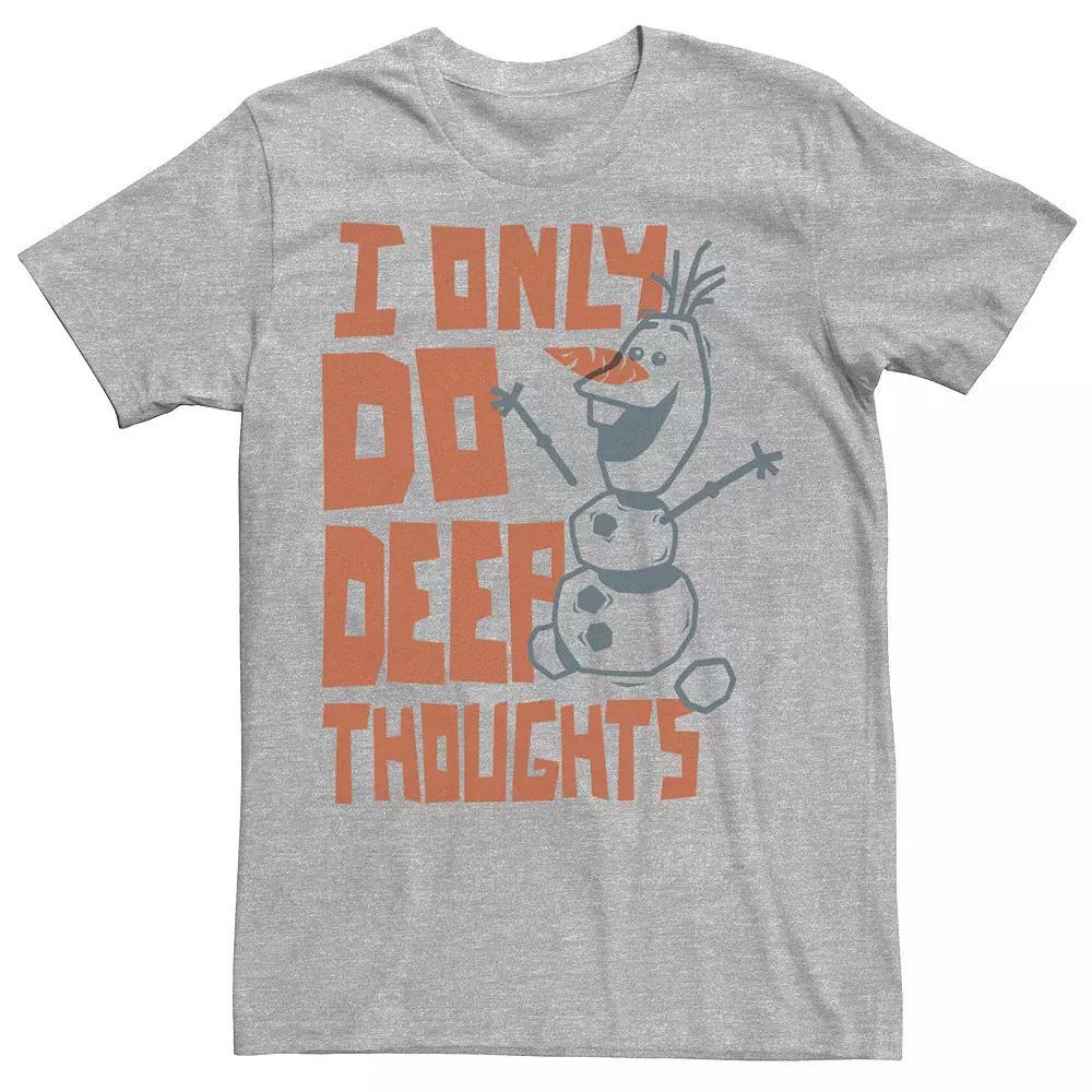 Men's Frozen Two Deep Thoughts Text Tee, Size: Medium, Athletic Grey Product Image