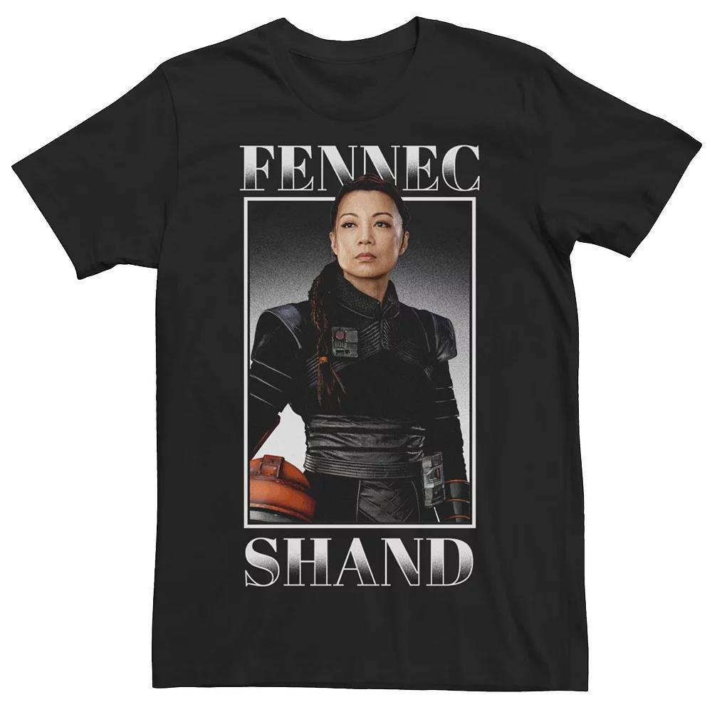 Men's Star Wars: The Mandalorian Fennec Shand Portrait R16 Tee, Size: Medium, Black Product Image