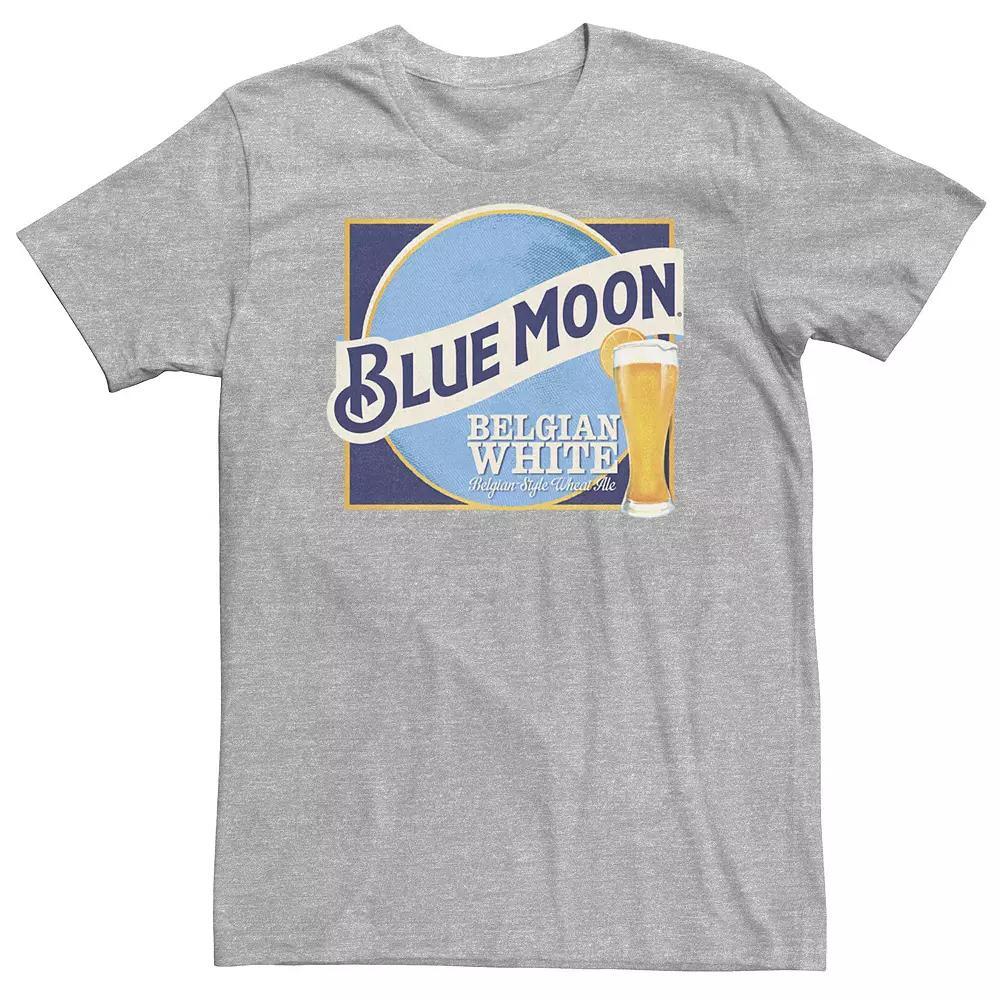 Big & Tall Blue Moon Beer Square Logo Tee, Men's, Size: XXL Tall, Athletic Grey Product Image