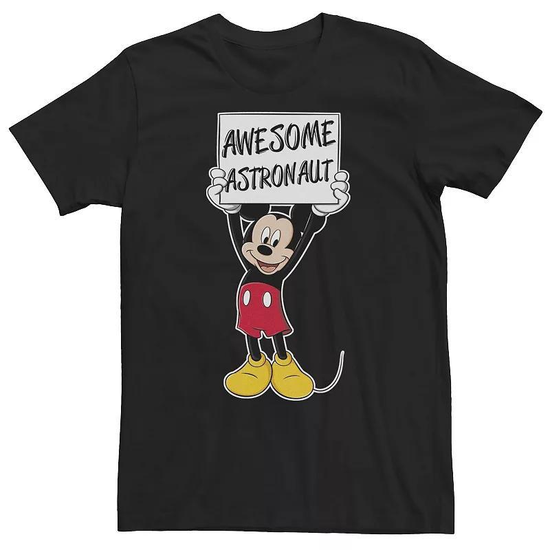 Big & Tall Disney Mickey Mouse Awesome Astronaut Tee, Men's, Size: 3XL, Black Product Image