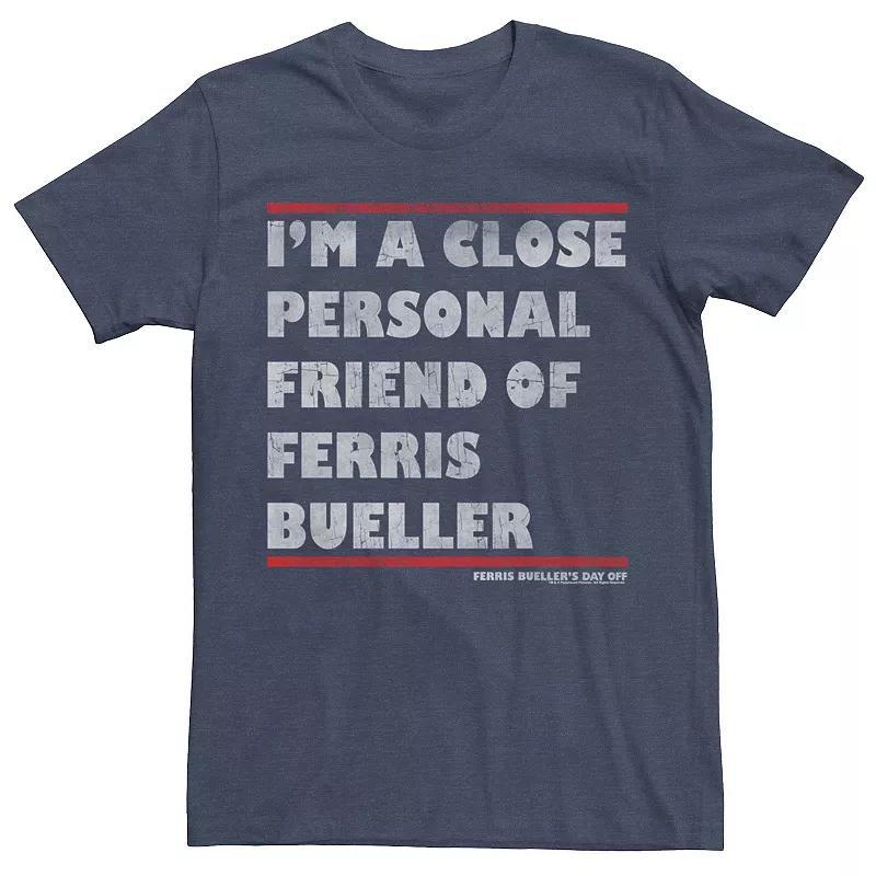 Men's Ferris Bueller's Day Off I'm A Close Personal Friend Tee, Size: Medium, Navy Grey Product Image