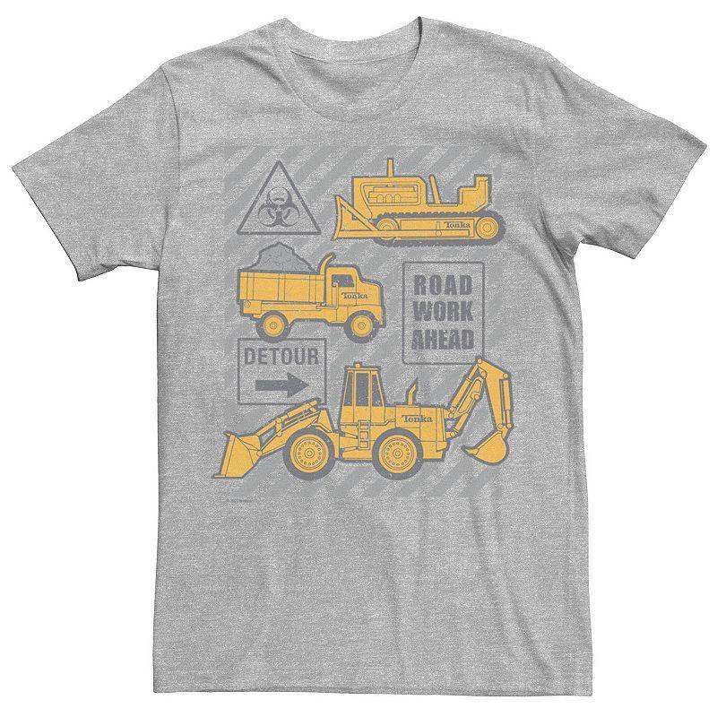 Men's Tonka Trucks Road Work Ahead Tee, Size: XL, Athletic Grey Product Image