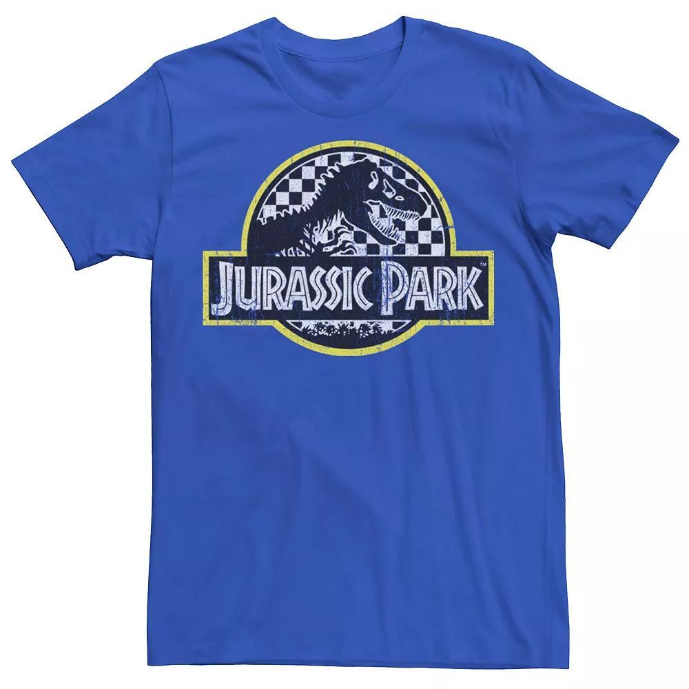 Men's Jurassic Park Checkered Classic Logo Tee, Size: Small Product Image