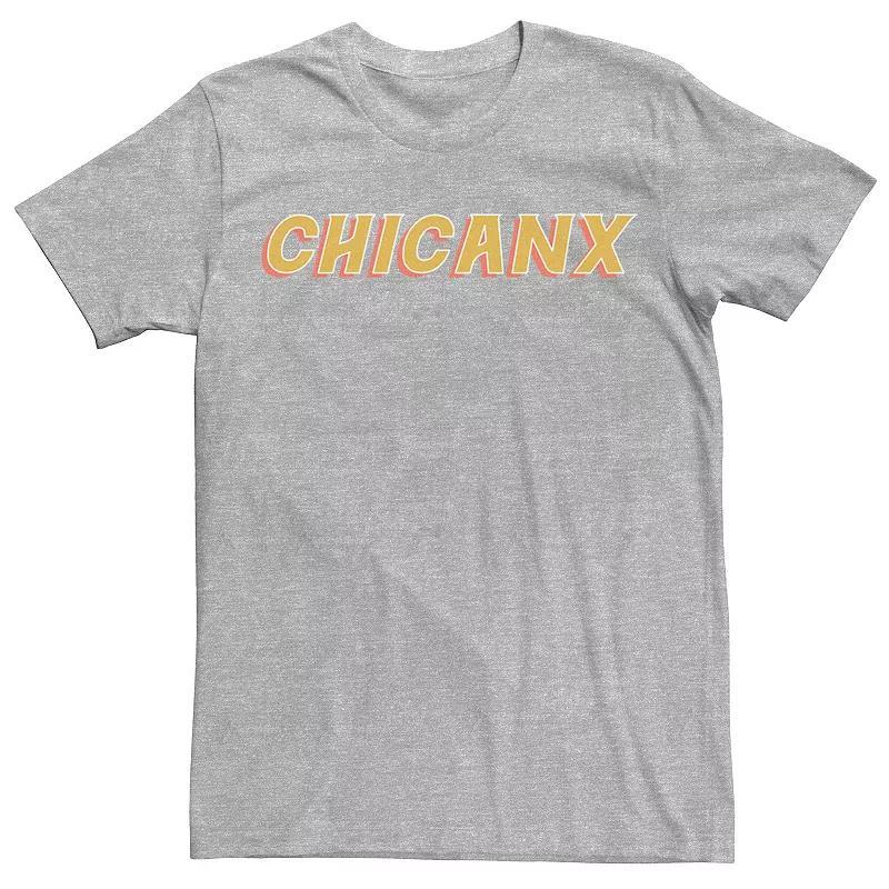 Men's Gonzales Chicanx Yellow Text Tee, Size: XXL, Athletic Grey Product Image