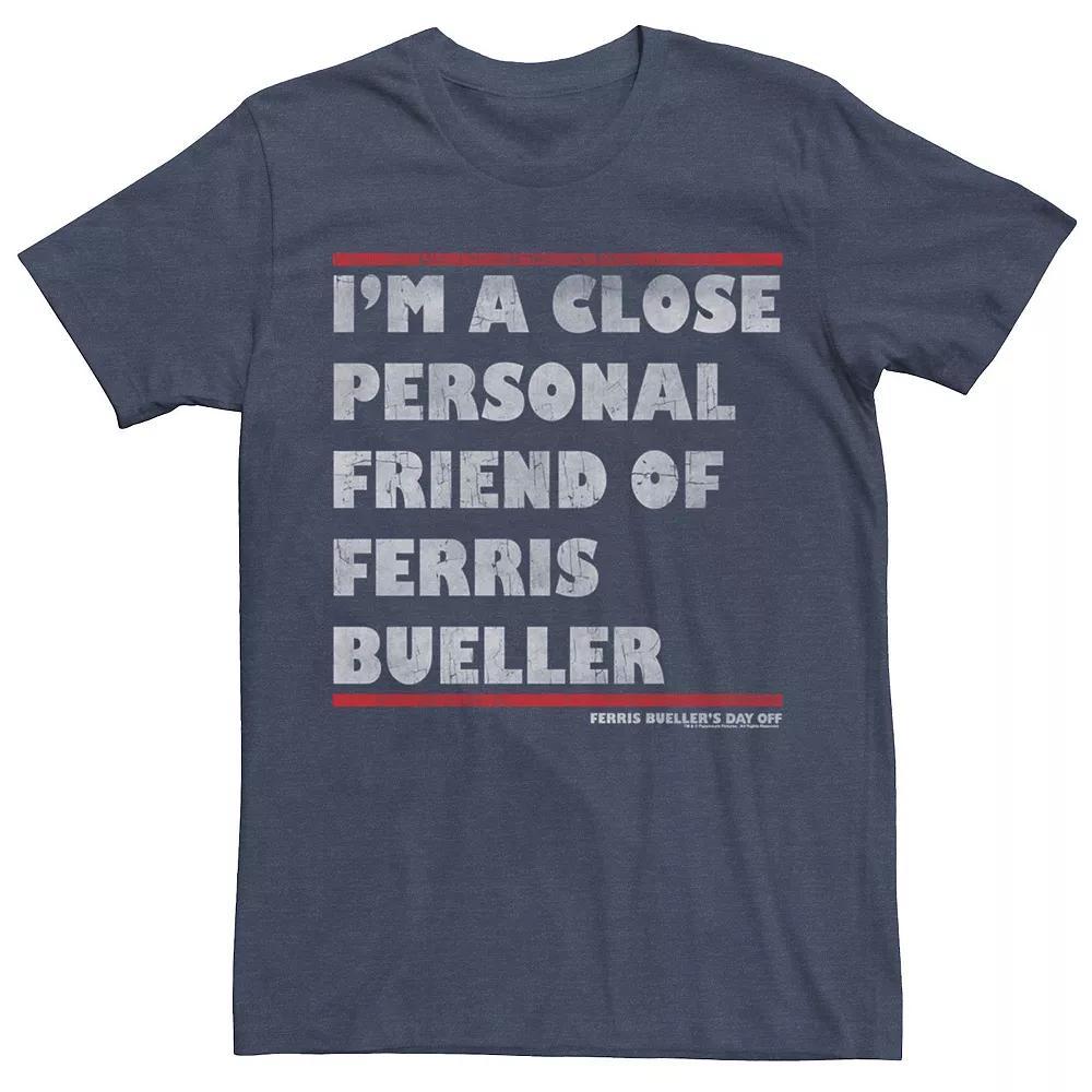 Men's Ferris Bueller's Day Off I'm A Close Personal Friend Tee, Size: Medium, Navy Grey Product Image