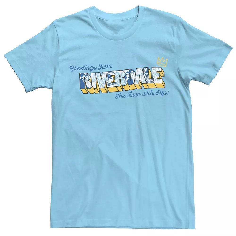 Men's Riverdale Greetings From Postcard Tee, Size: Large, Light Blue Product Image