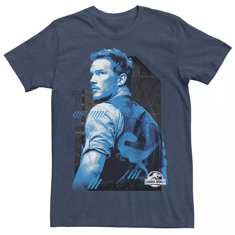 Men's Jurassic World Owen Blue Tone Portrait Tee, Size: Small, Royal Product Image