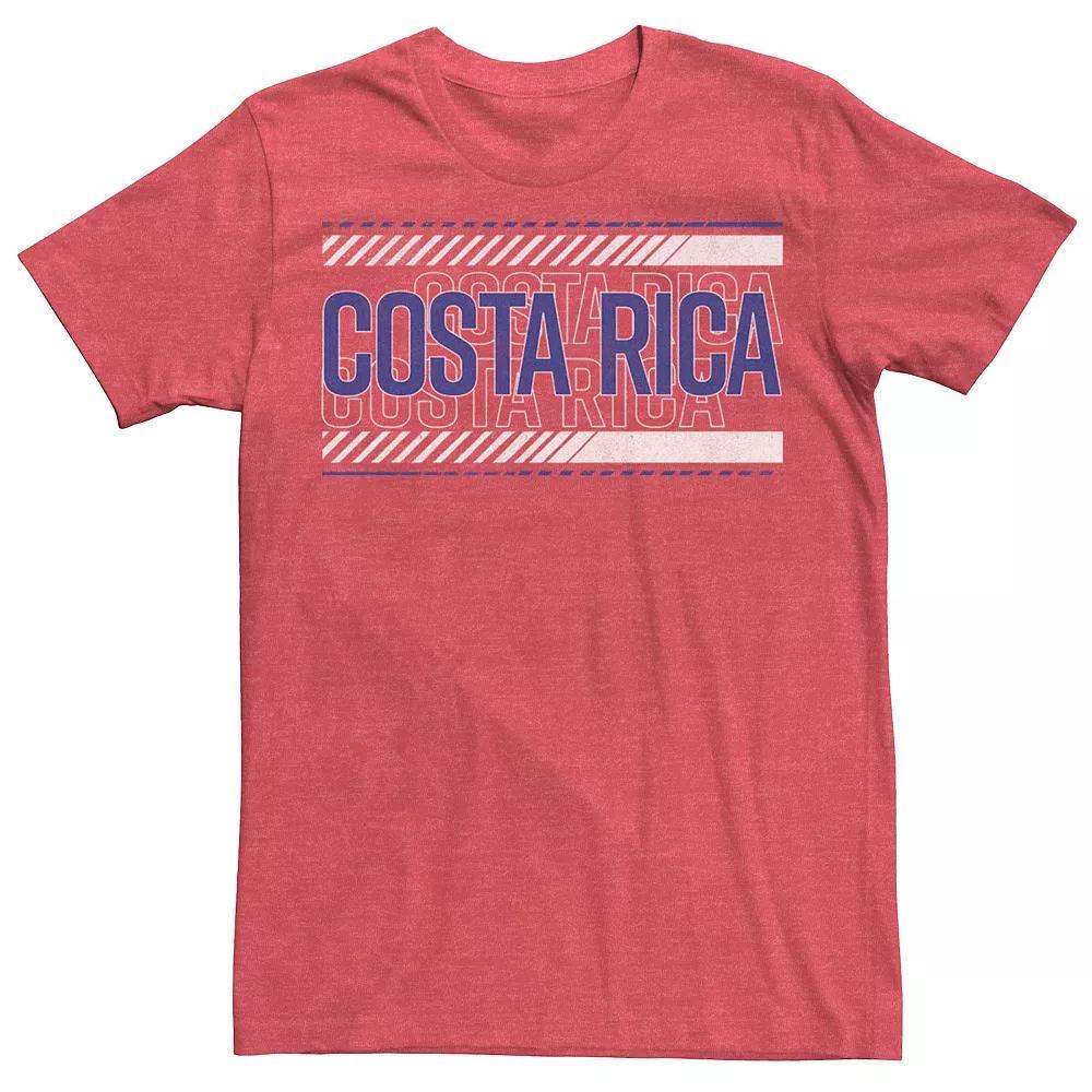 Men's Gonzales Costa Rica Text Overlay Tee, Size: XXL, Red Grey Product Image