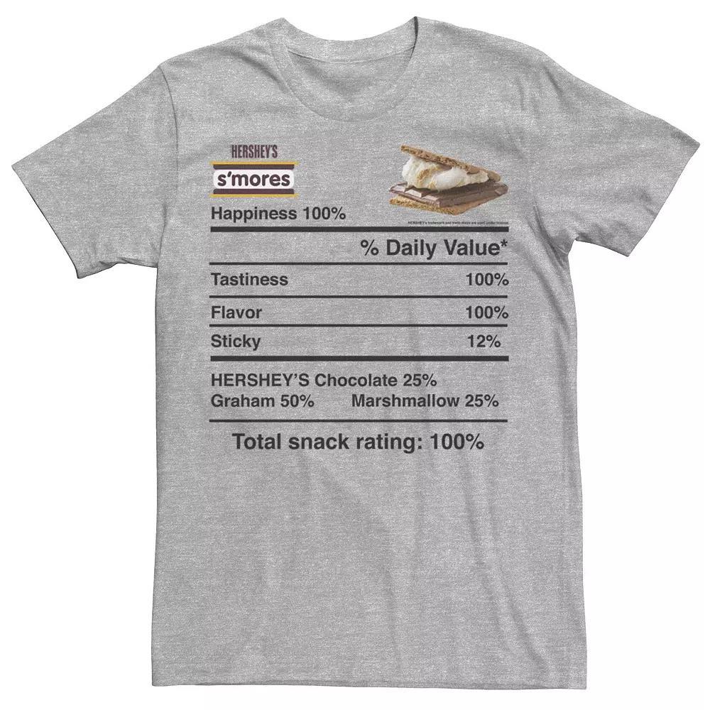 Men's Hershey's S'mores Nutritonal Facts Graphic Tee, Size: Medium, Athletic Grey Product Image