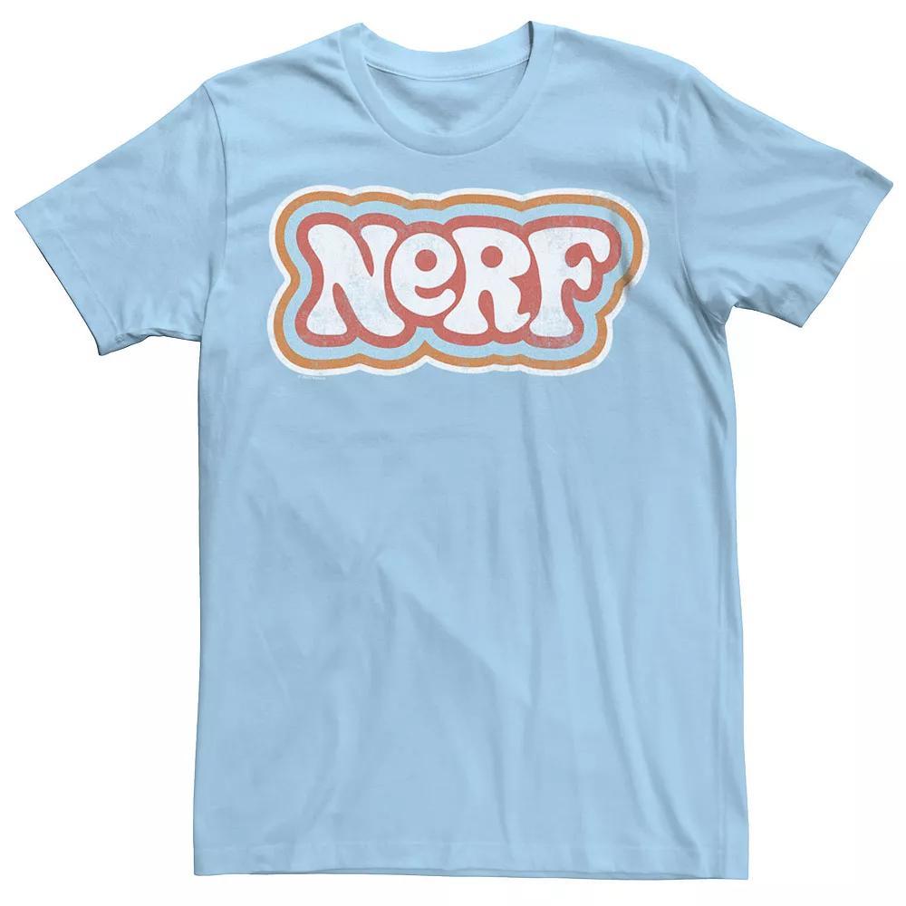 Men's Nerf Retro Logo Colored Outlines Graphic Tee, Size: Medium, Light Blue Product Image