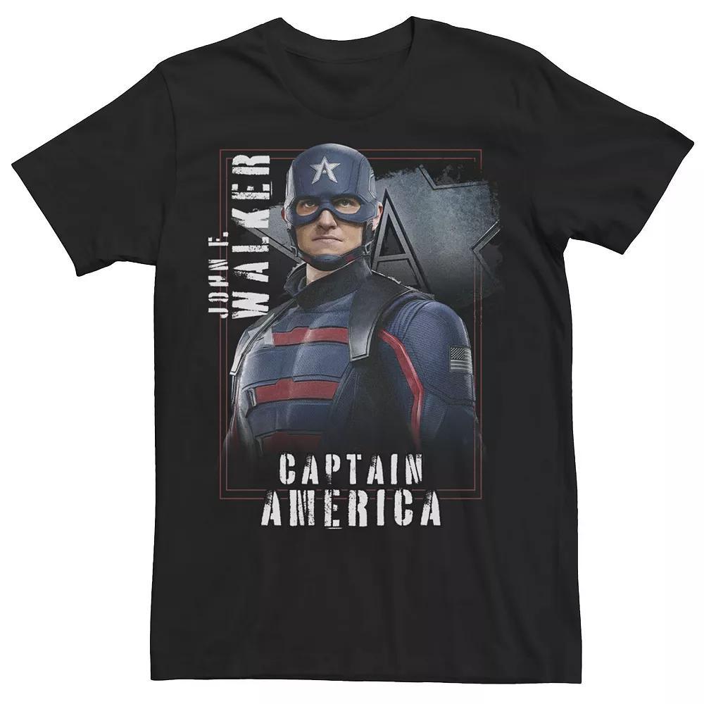 Men's Marvel Falcon And The Winter Soldier Walker Captain America Tee, Size: XL, Black Product Image
