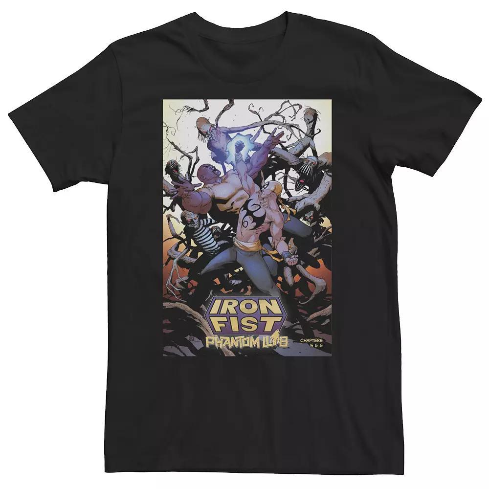 Big & Tall Marvel Iron Fist Land of The Dead Comic Cover Tee, Men's, Size: 3XL, Black Product Image