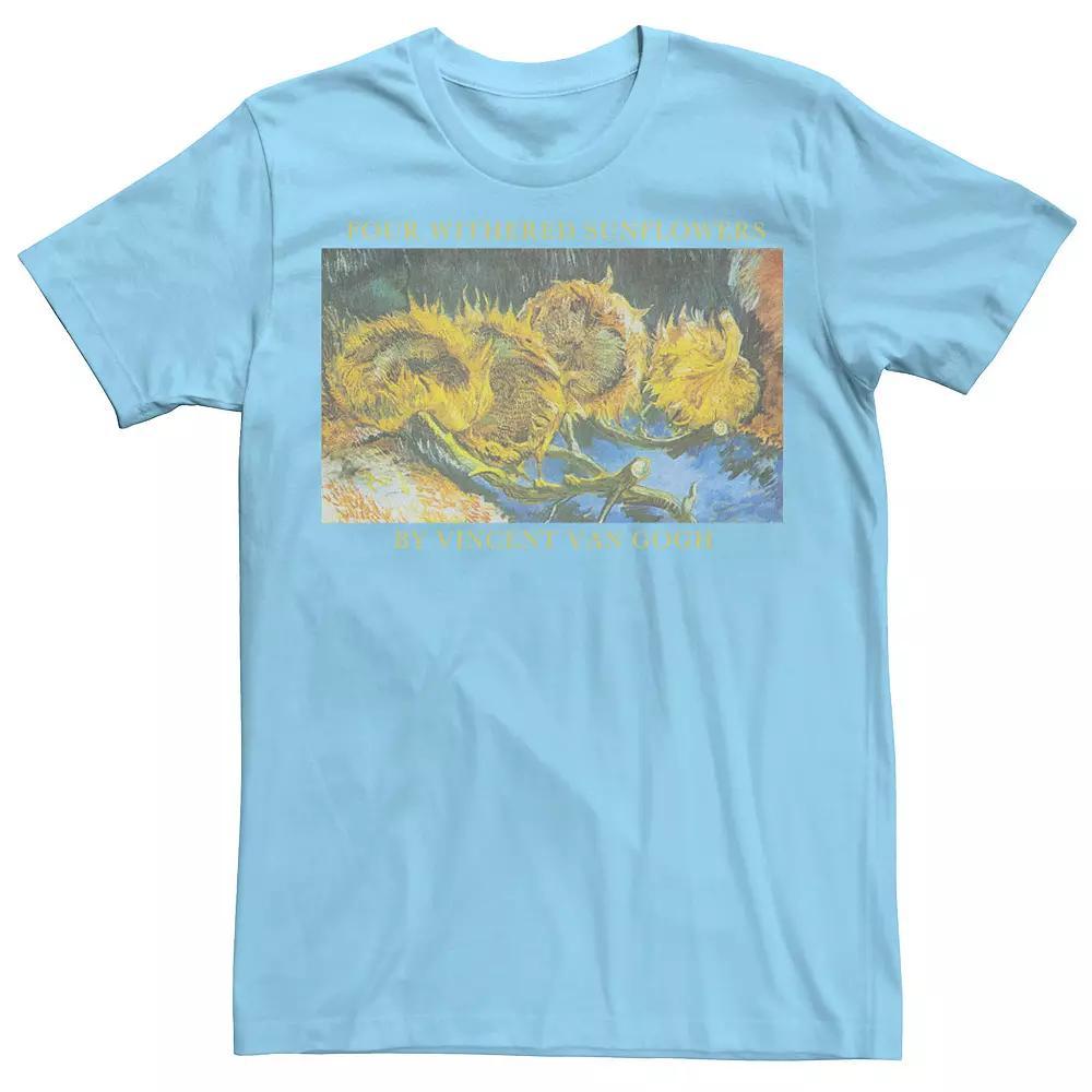 Men's Fifth Sun Withered Sunflowers Floral Tee, Size: Medium, Light Blue Product Image