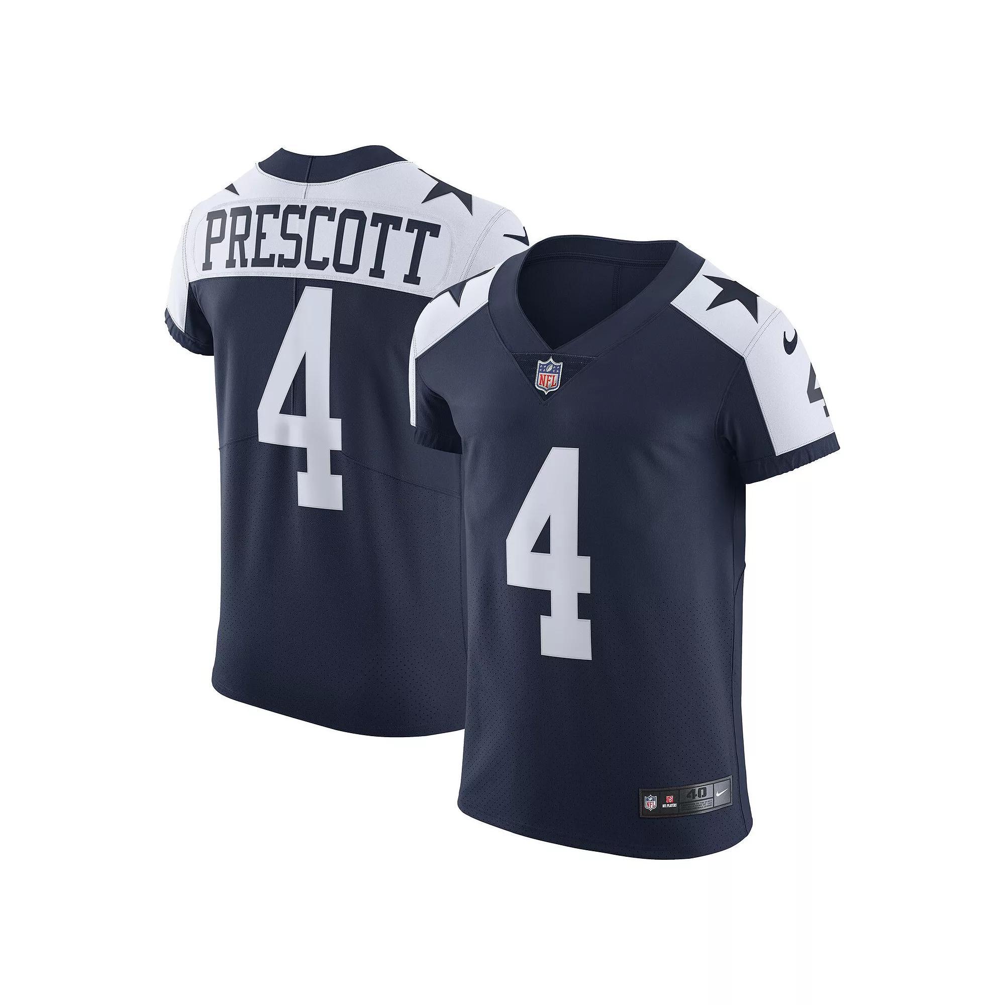 Men's Nike Dak Prescott Navy Dallas Cowboys Alternate Vapor Elite Player Jersey, Size: 40, Blue Product Image