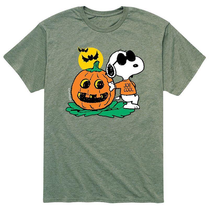 Men's Peanuts Joe Cool Pumpkin Tee, Size: Large, Green Product Image