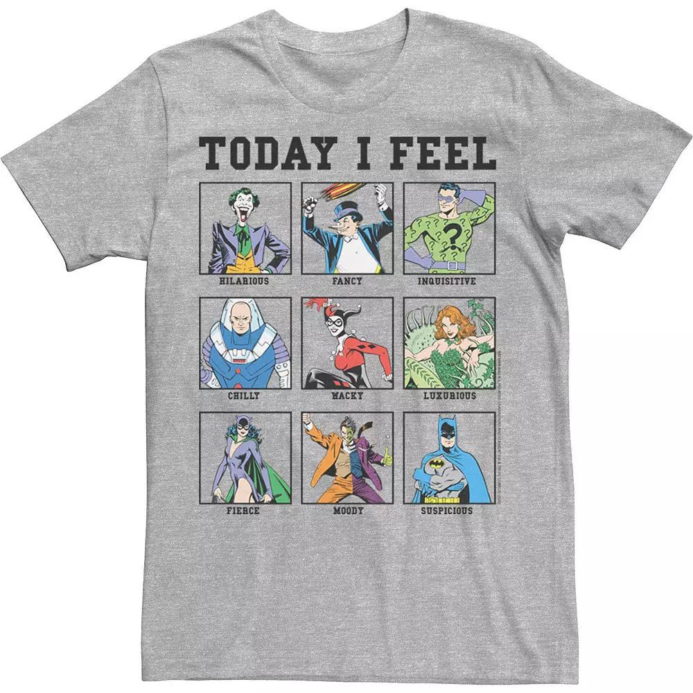 Men's DC Comics Batman Villains Today I Feel Emotional Box Up Tee, Size: Small, Athletic Grey Product Image