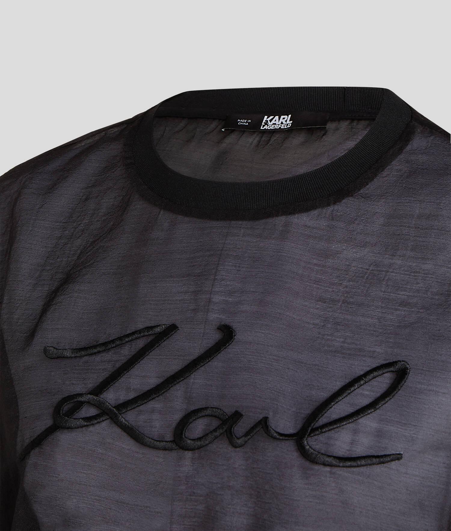 KARL SIGNATURE ORGANZA T-SHIRT Product Image