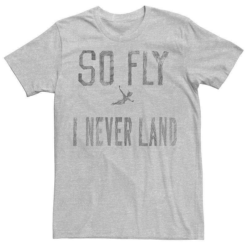 Men's Peter Pan So Fly Graphic Tee, Size: XXL, Athletic Grey Product Image