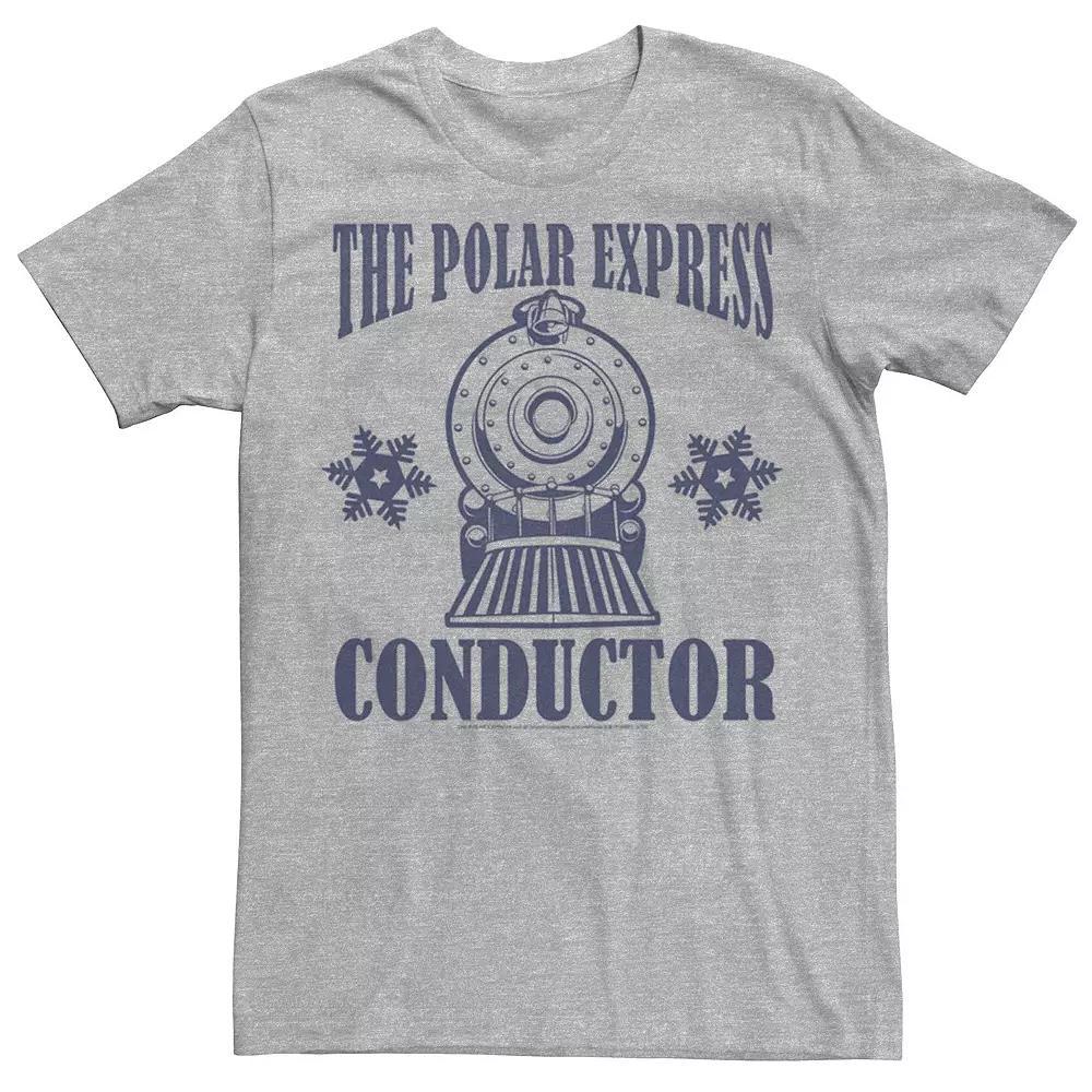 Men's The Polar Express Conductor Tee, Size: Large, Athletic Grey Product Image