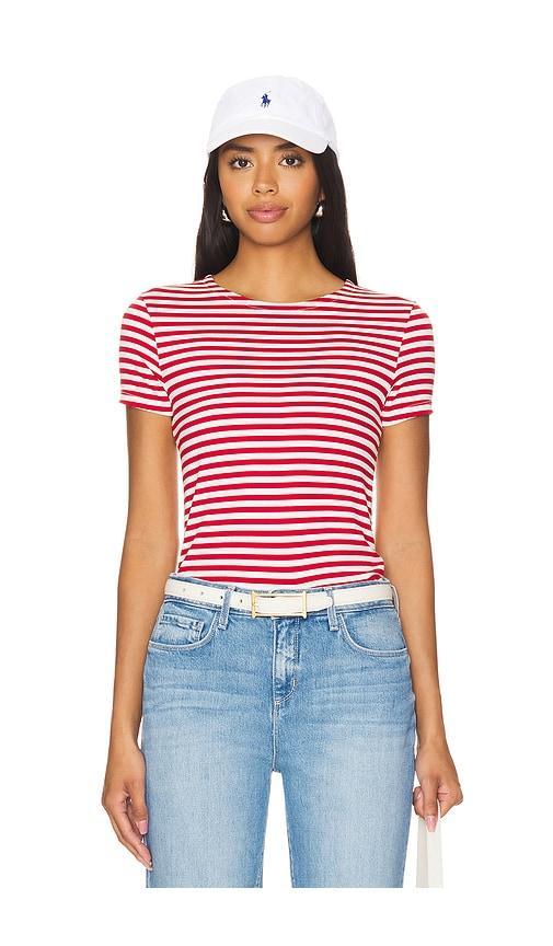 Ressi Crew Neck Short Sleeve Stripe Product Image
