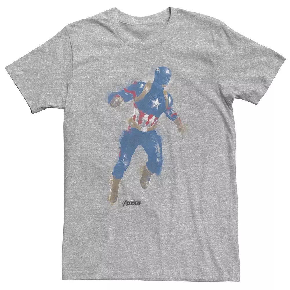 Big & Tall Marvel Avengers Endgame Captain America Graphic Tee, Men's, Size: 4XL, White Product Image