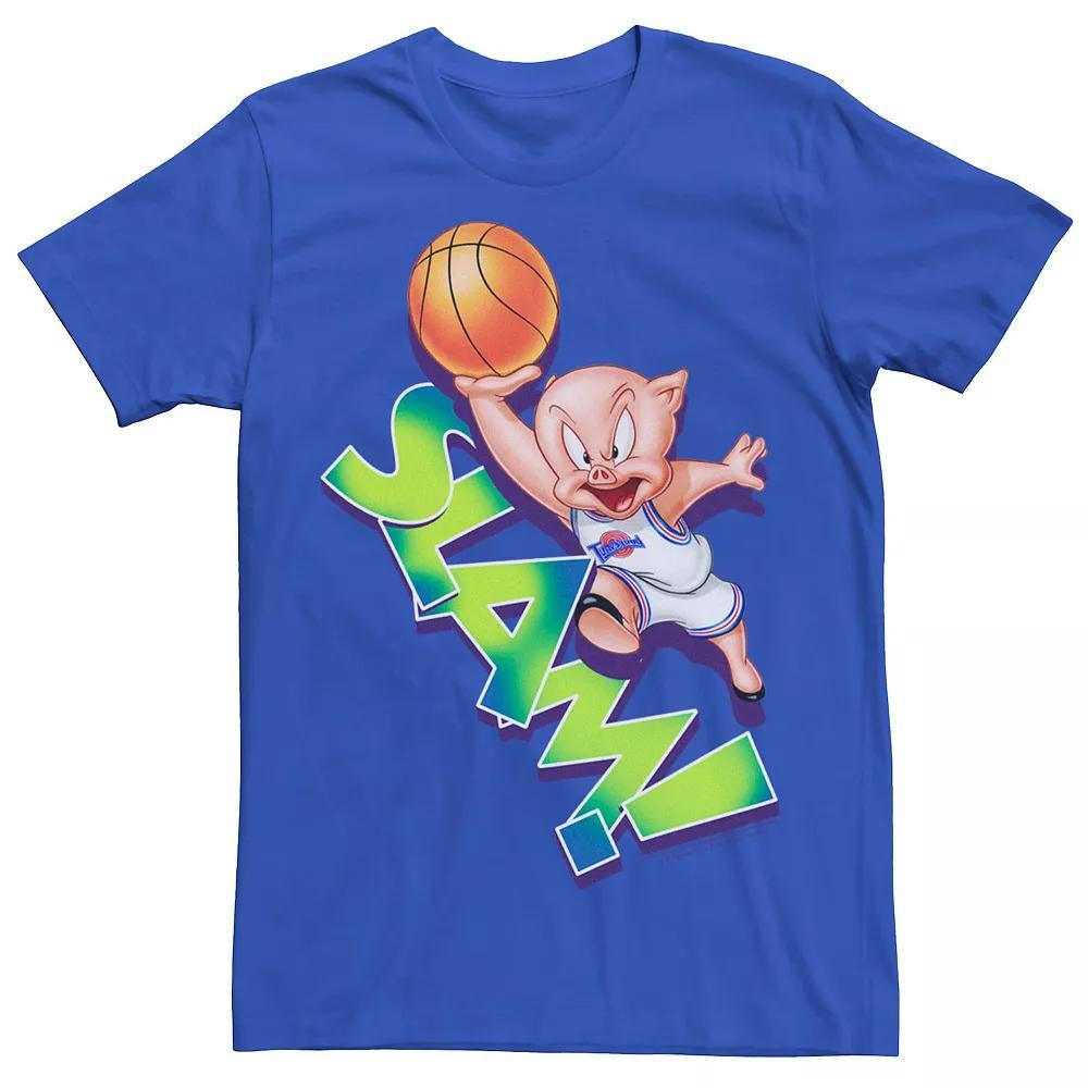 Men's Space Jam Porky The Pig Slam Tee, Size: 3XL, Royal Product Image
