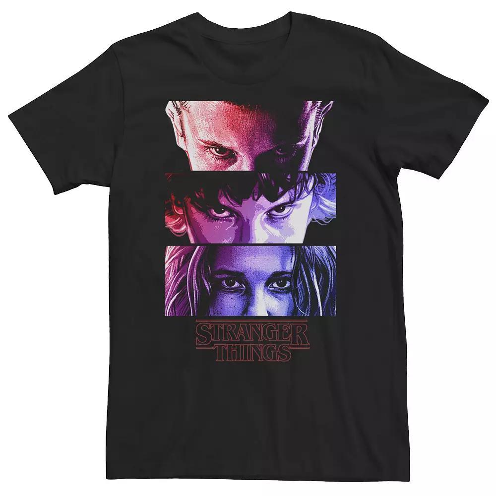 Big & Tall Stranger Things Eleven Stare Down Through The Seasons Tee, Men's, Size: 4XL, Black Product Image
